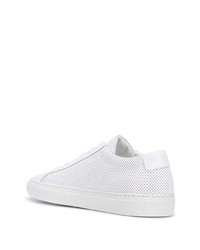 weiße Leder niedrige Sneakers von Common Projects