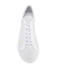 weiße Leder niedrige Sneakers von Common Projects