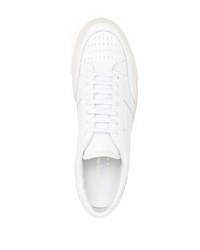 weiße Leder niedrige Sneakers von Common Projects