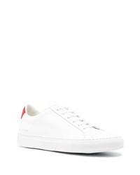 weiße Leder niedrige Sneakers von Common Projects