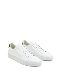 weiße Leder niedrige Sneakers von Common Projects