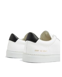 weiße Leder niedrige Sneakers von Common Projects