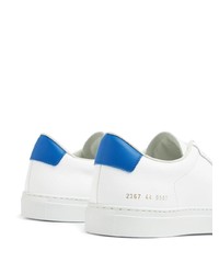 weiße Leder niedrige Sneakers von Common Projects