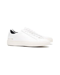 weiße Leder niedrige Sneakers von Common Projects