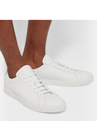 weiße Leder niedrige Sneakers von Common Projects