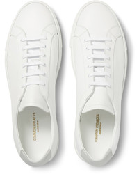 weiße Leder niedrige Sneakers von Common Projects