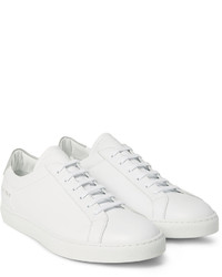 weiße Leder niedrige Sneakers von Common Projects