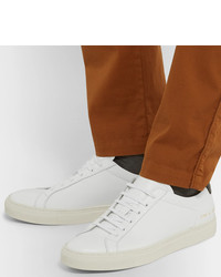 weiße Leder niedrige Sneakers von Common Projects