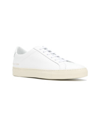 weiße Leder niedrige Sneakers von Common Projects