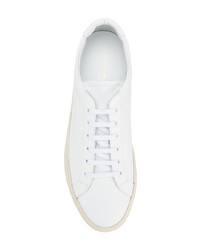 weiße Leder niedrige Sneakers von Common Projects