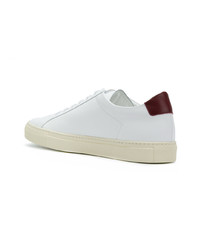 weiße Leder niedrige Sneakers von Common Projects