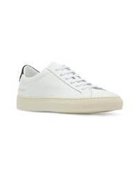 weiße Leder niedrige Sneakers von Common Projects