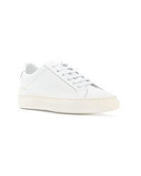 weiße Leder niedrige Sneakers von Common Projects