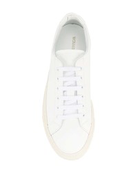 weiße Leder niedrige Sneakers von Common Projects