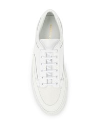 weiße Leder niedrige Sneakers von Common Projects