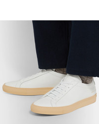 weiße Leder niedrige Sneakers von Common Projects