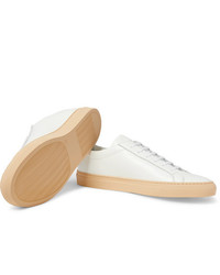 weiße Leder niedrige Sneakers von Common Projects