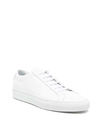 weiße Leder niedrige Sneakers von Common Projects