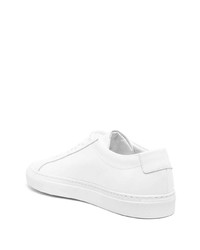 weiße Leder niedrige Sneakers von Common Projects