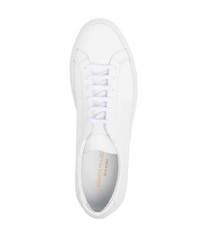 weiße Leder niedrige Sneakers von Common Projects