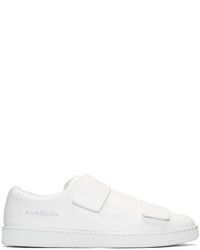 weiße Leder niedrige Sneakers von Acne Studios