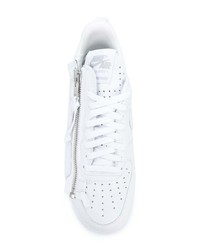 weiße Leder niedrige Sneakers von Nike