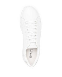 weiße Leder niedrige Sneakers von Geox