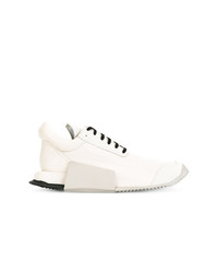weiße Leder niedrige Sneakers von Adidas By Rick Owens
