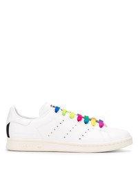 weiße Leder niedrige Sneakers von adidas by Stella McCartney