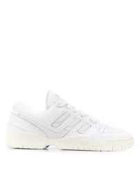 weiße Leder niedrige Sneakers von adidas