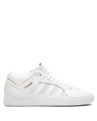 weiße Leder niedrige Sneakers von adidas