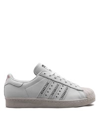 weiße Leder niedrige Sneakers von adidas