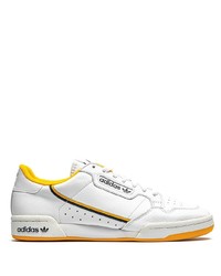 weiße Leder niedrige Sneakers von adidas