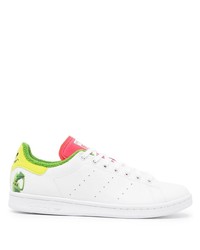 weiße Leder niedrige Sneakers von adidas