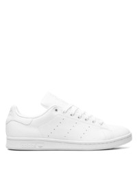 weiße Leder niedrige Sneakers von adidas
