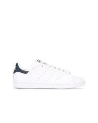 weiße Leder niedrige Sneakers von adidas