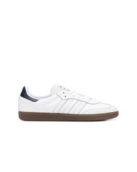 weiße Leder niedrige Sneakers von adidas