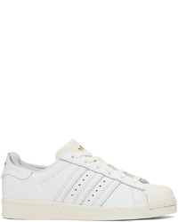 weiße Leder niedrige Sneakers von adidas Originals