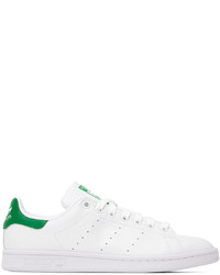 weiße Leder niedrige Sneakers von adidas Originals