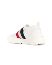 weiße Leder niedrige Sneakers von Moncler