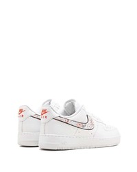 weiße Leder niedrige Sneakers von Nike