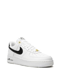 weiße Leder niedrige Sneakers von Nike