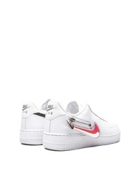 weiße Leder niedrige Sneakers von Nike