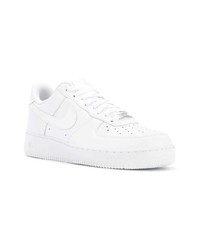 weiße Leder niedrige Sneakers von Nike