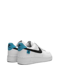 weiße Leder niedrige Sneakers von Nike