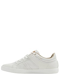 weiße Leder niedrige Sneakers von Aldo