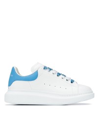 weiße Leder niedrige Sneakers von Alexander McQueen