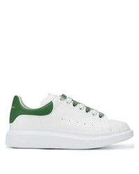 weiße Leder niedrige Sneakers von Alexander McQueen