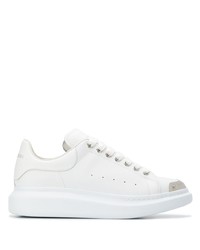 weiße Leder niedrige Sneakers von Alexander McQueen