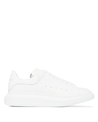 weiße Leder niedrige Sneakers von Alexander McQueen